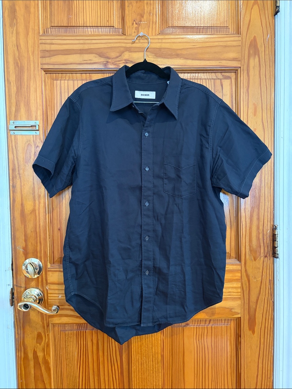 Buck Mason Men’s Navy Short-Sleeve Button Up